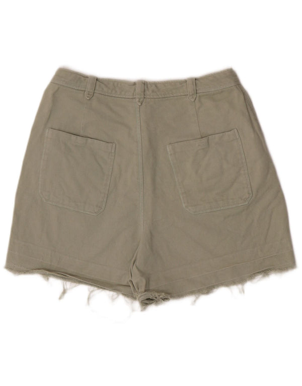 Zara Dame Chino Shorts EU 42 Large W32 Grøn