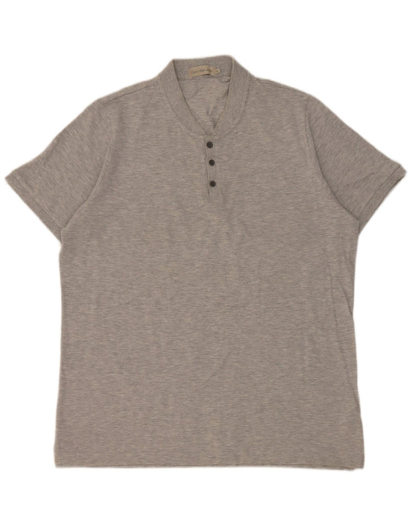 Calvin Klein Jeans Herre T-Shirt Top XL Grå Bomuld