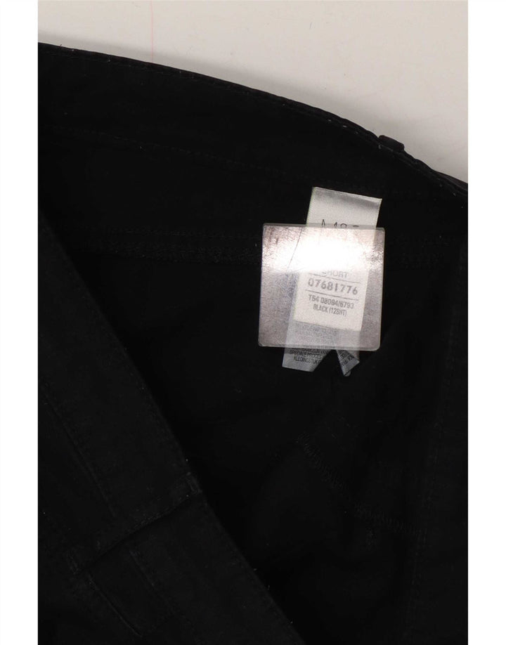 Marks & Spencer Dame Crop Slim Jeans UK 12 Medium W30 L26 Black Bomuld