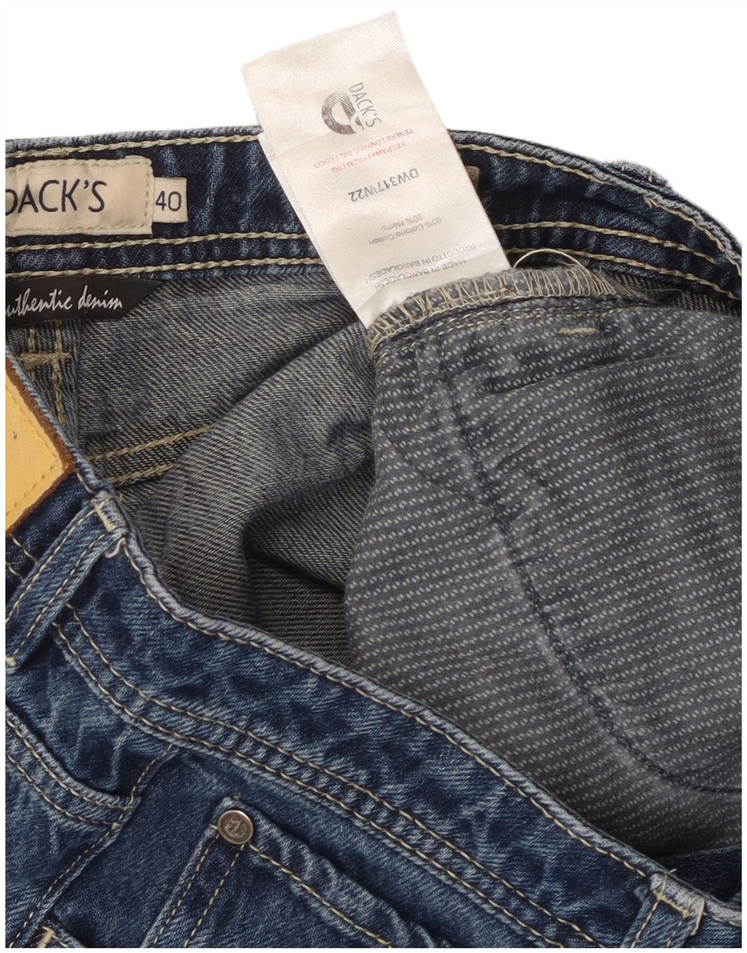 Dacks Dame Crop Wide Leg Jeans IT 40 Small W26 L25 Blå Bomuld