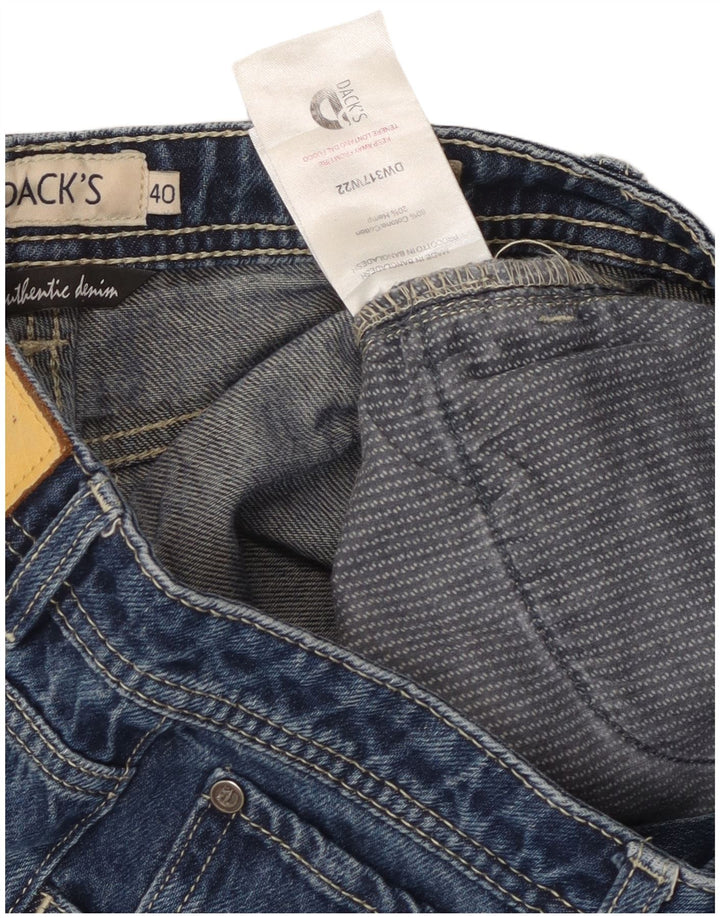 Dacks Dame Crop Wide Leg Jeans IT 40 Small W26 L25 Blå Bomuld