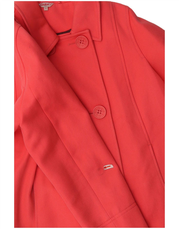 Cath Kidston Dame Dobbelt Breasted Pea Coat UK 14 Large Pink Bomuld