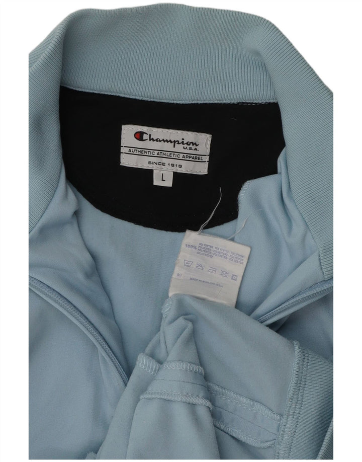CHAMPION Womens Tracksuit Top Jacket UK 16 Large Blue Polyester