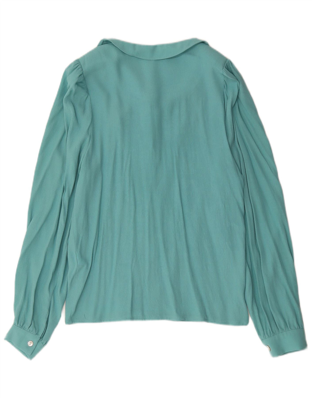 Vintage dameskjorte bluse UK 10 Lille blå viskose