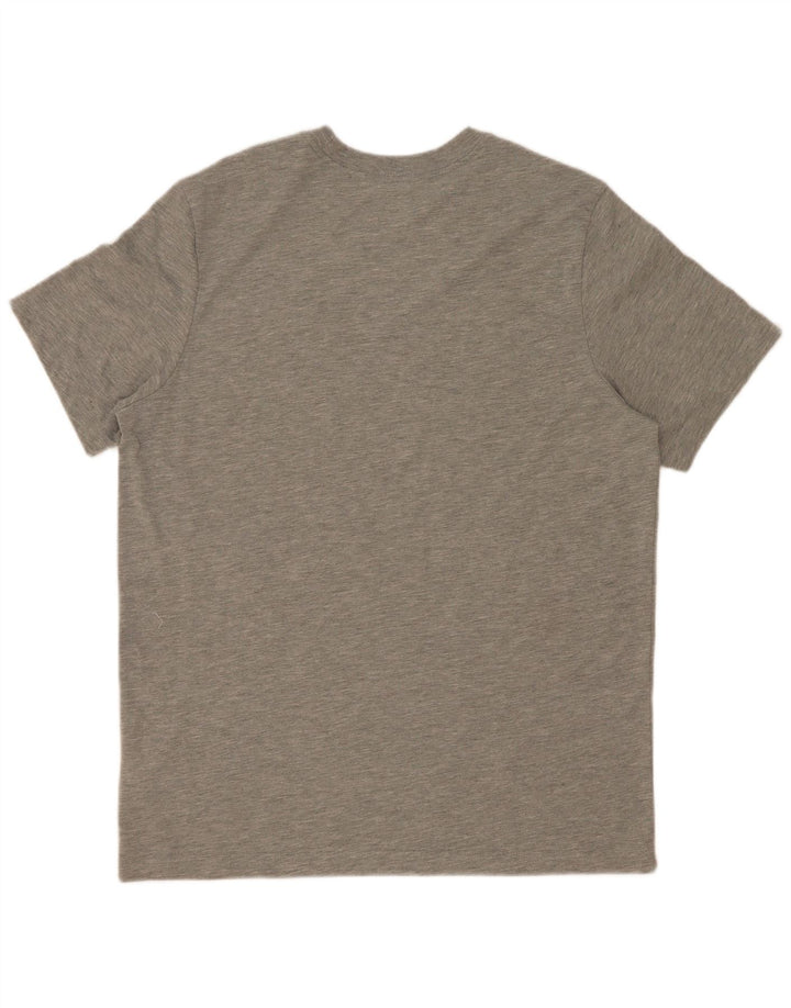 Nike Herre Dri Fit Grafisk T-Shirt Top Stor Grå Polyester