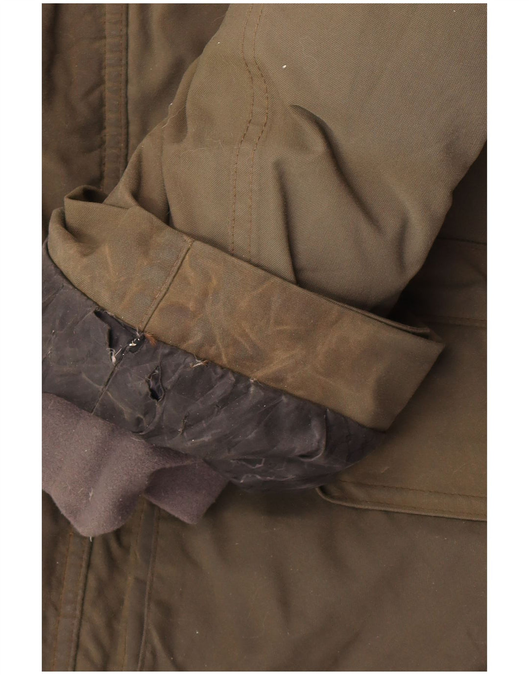 The North Face Herre Hooded Padded Parka Jacket UK 40 Large Khaki Winter