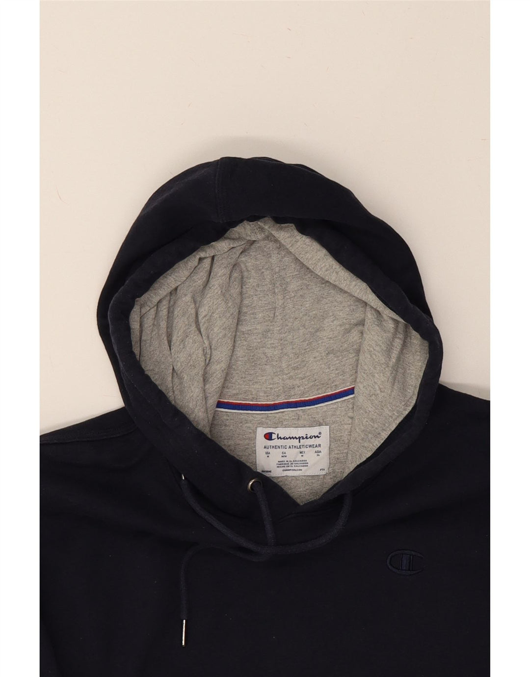 CHAMPION Mens Hoodie Jumper Medium Navy Blue Cotton Vintage Champion and Second-Hand Champion from Messina Hembry 
