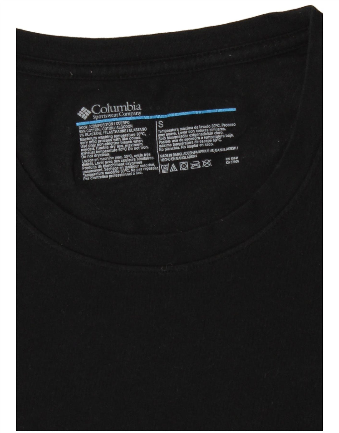 Columbia herre T-shirt top lille sort bomuld