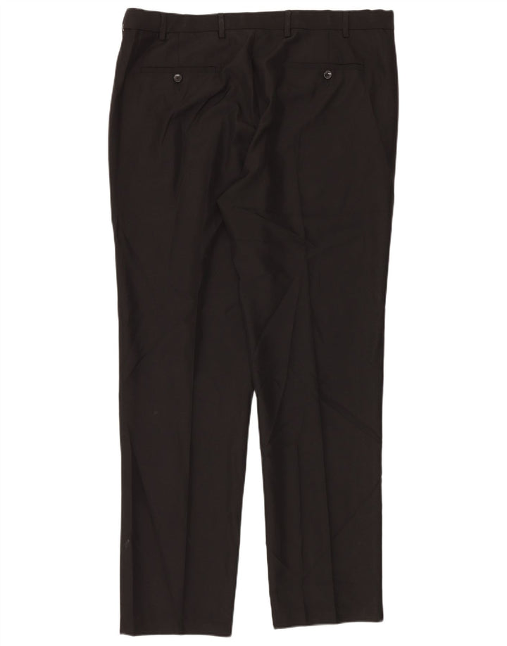 Marks & Spencer Herre Regular Fit Suit Bukser W40 L33 Sort Polyester