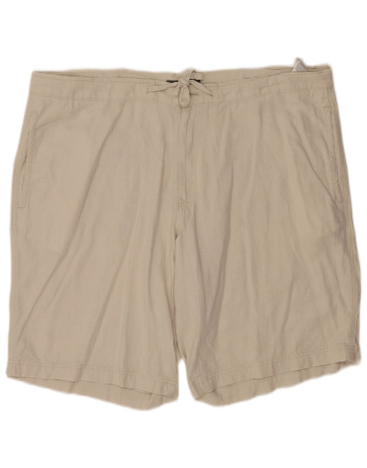 Marks & Spencer Herre Chino Shorts W42 2XL Beige Hør
