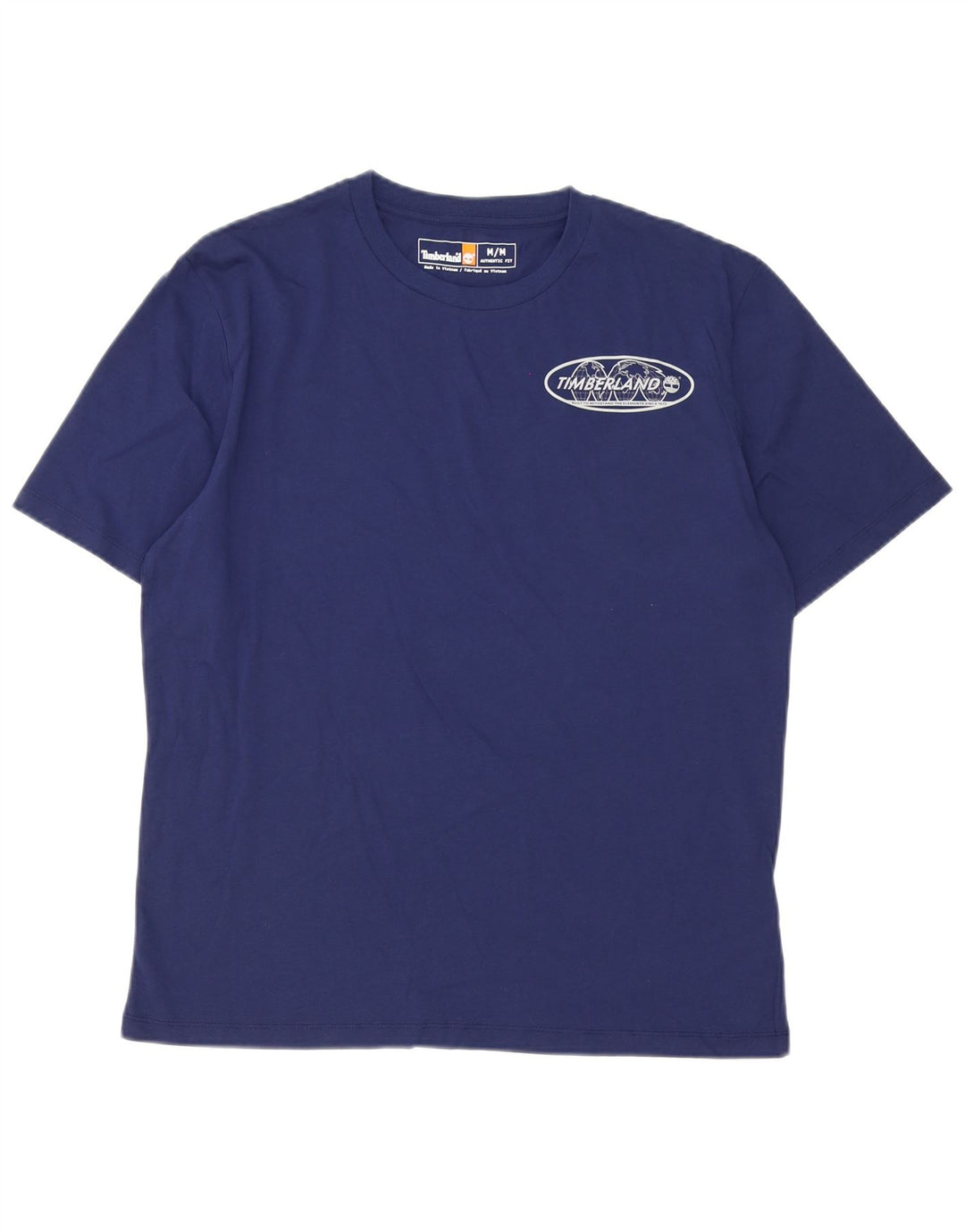 Timberland Herre grafisk T-shirt top mellem marineblå bomuld