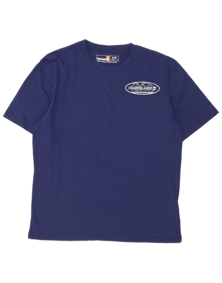Timberland Herre grafisk T-shirt top mellem marineblå bomuld
