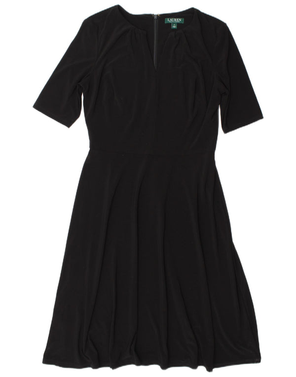 Ralph Lauren Dame A-Line Kjole US 8 Medium Sort Polyester