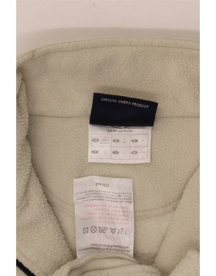 Umbro Dame lynlås hals Oversized Fleece Jumper UK 10 Small Off White