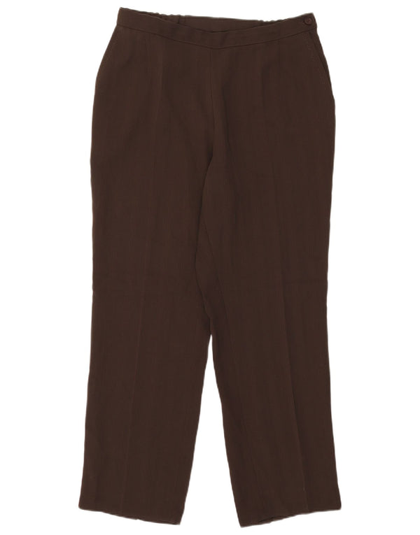 Marks & Spencer Dame Casual Bukser UK 16 Large W31 L27 Brun Stribet