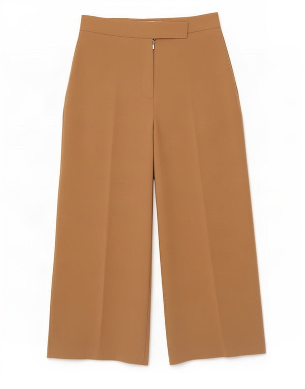 Zara Womens Crop Bred Leg Suit Bukser Small W26 L24 Beige