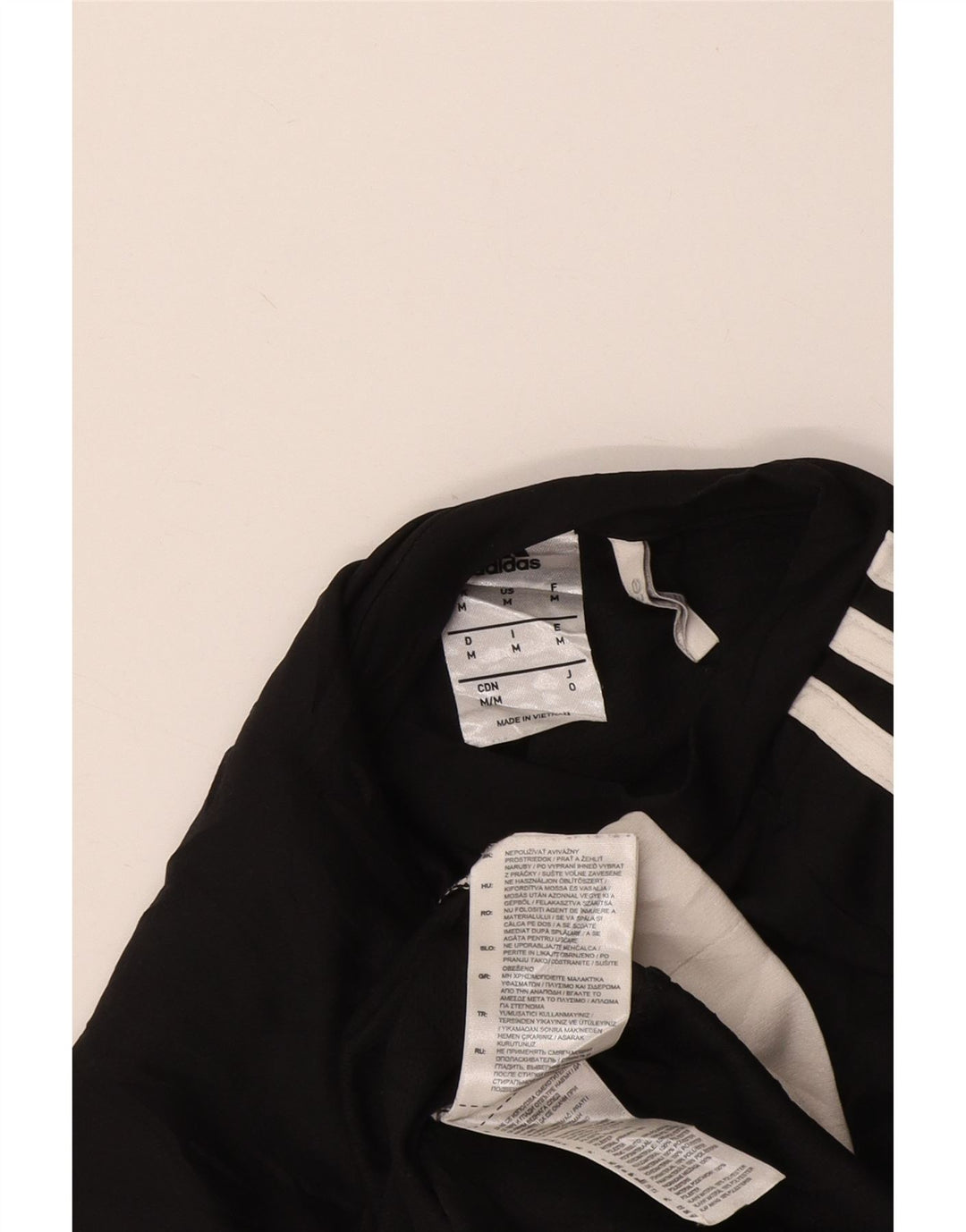 Adidas Herre Climalite T-Shirt Top Medium Sort Colourblock Polyester