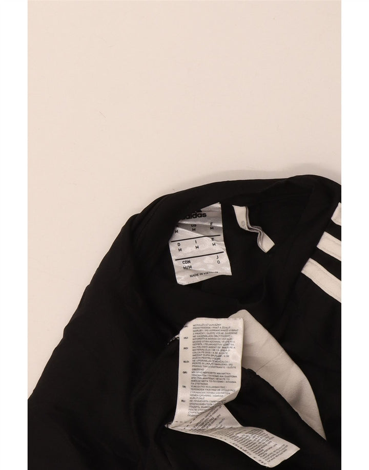 Adidas Herre Climalite T-Shirt Top Medium Sort Colourblock Polyester