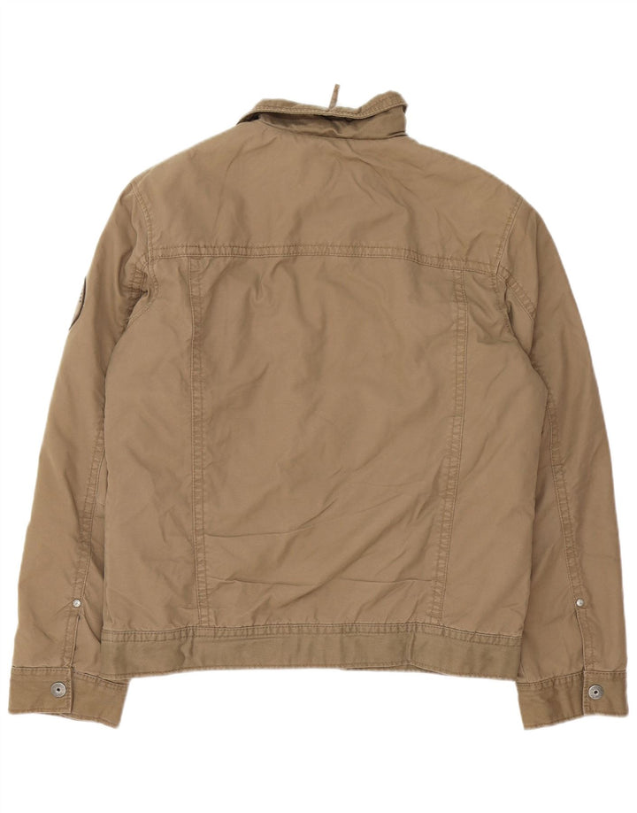 Esprit Herre Utility Jacket UK 40 Large Brown Cotton