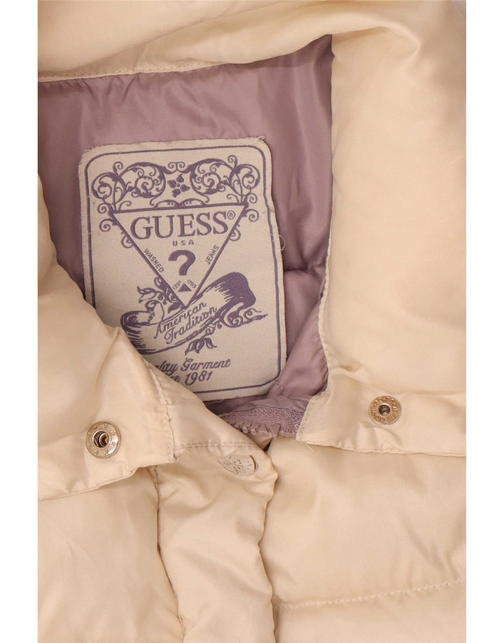 Guess polstret jakke til kvinder UK 16 Large Beige