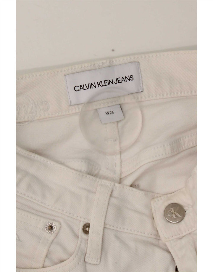 Calvin Klein koniske jeans til kvinder W26 L26 Hvid