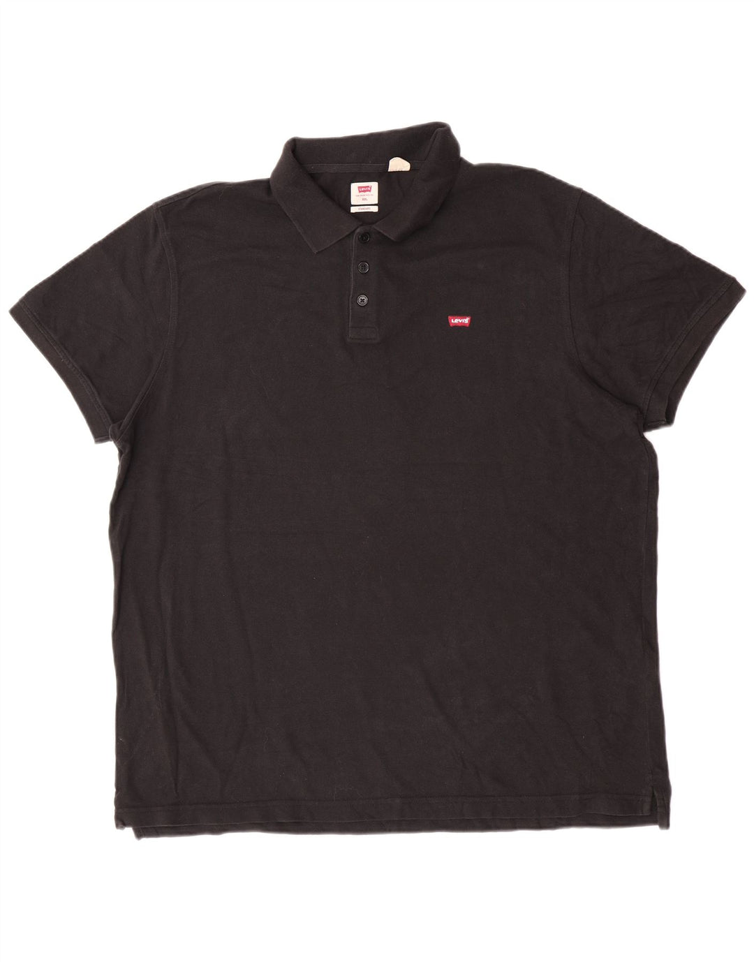 Levi's Herre afslappet pasform poloskjorte 2XL sort bomuld