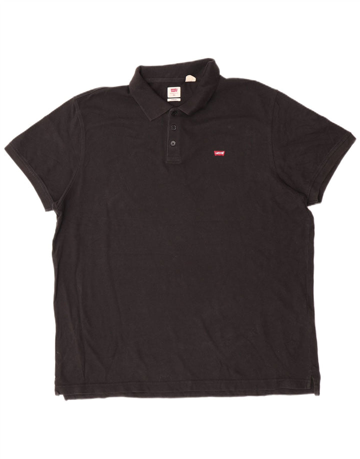 Levi's Herre afslappet pasform poloskjorte 2XL sort bomuld