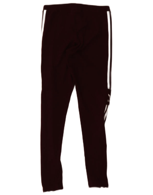 Adidas Dame Grafiske Leggings UK 12 Medium Bourgogne Bomuld