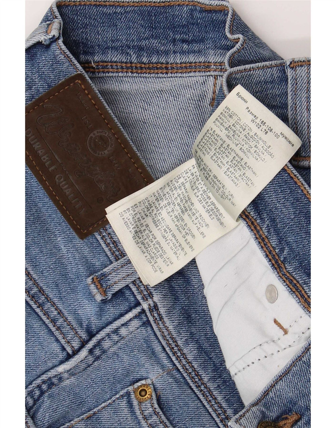 Wrangler Herre Regular Fit Straight Jeans W40 L30 Blå Bomuld