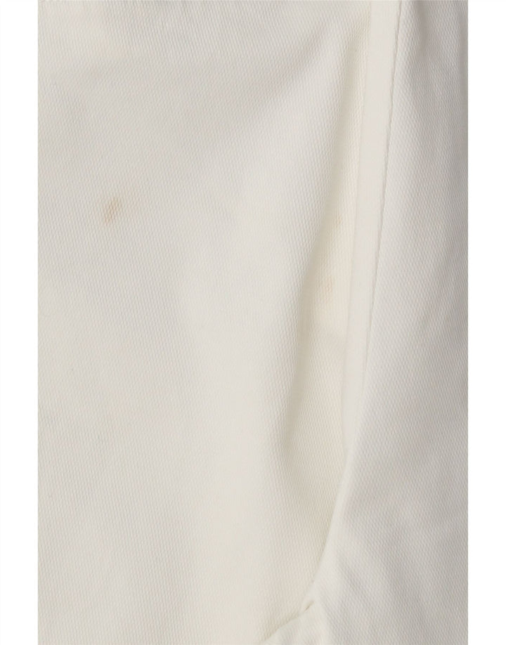 DOCKERS Womens Straight Capri Trousers W28 L22 White Cotton