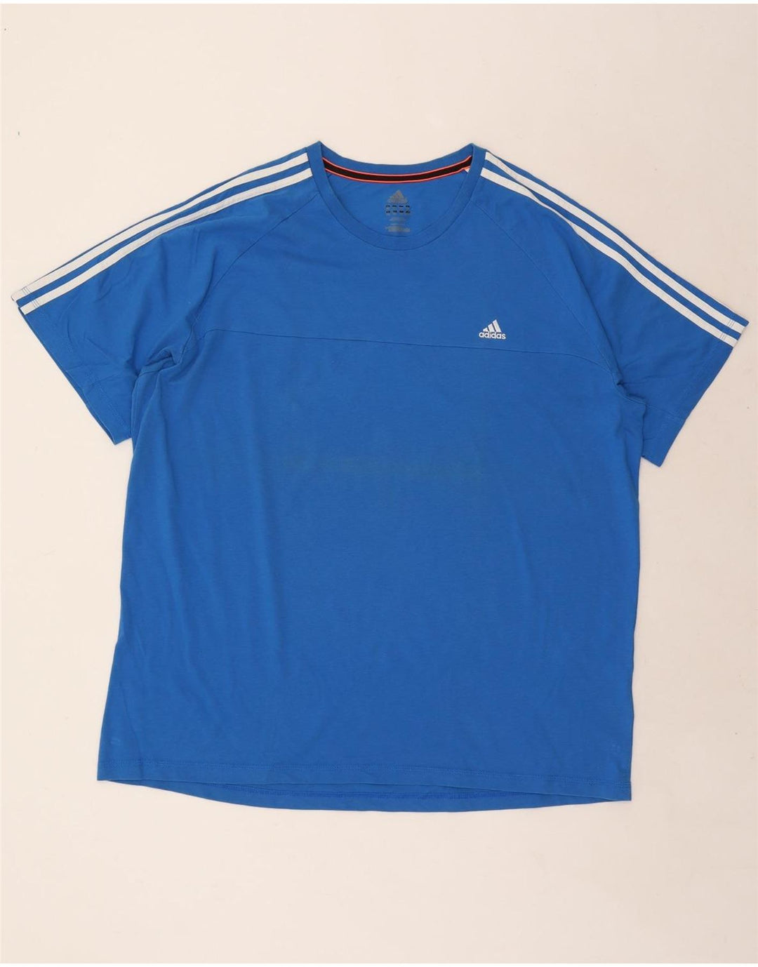 Adidas Herre T-Shirt Top 2XL Blå Bomuld