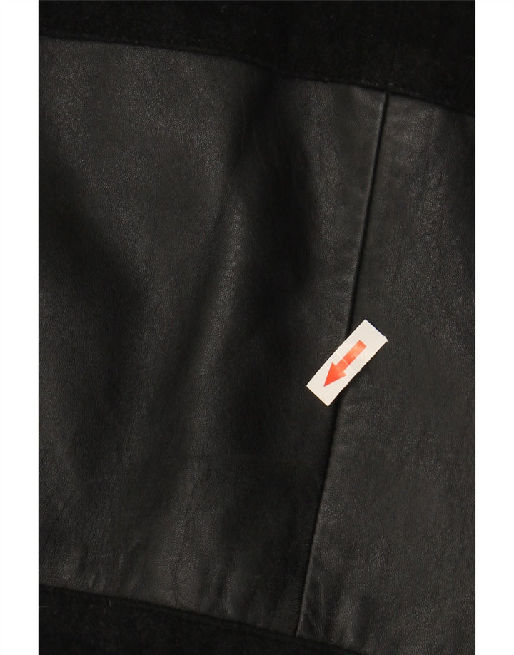 VINTAGE Dame ruskindsjakke IT 48 XL Sort