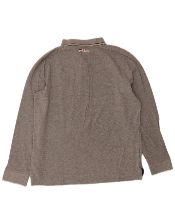 Fila Boys Langærmet Polo Shirt 15-16 År Stor Grå Bomuld