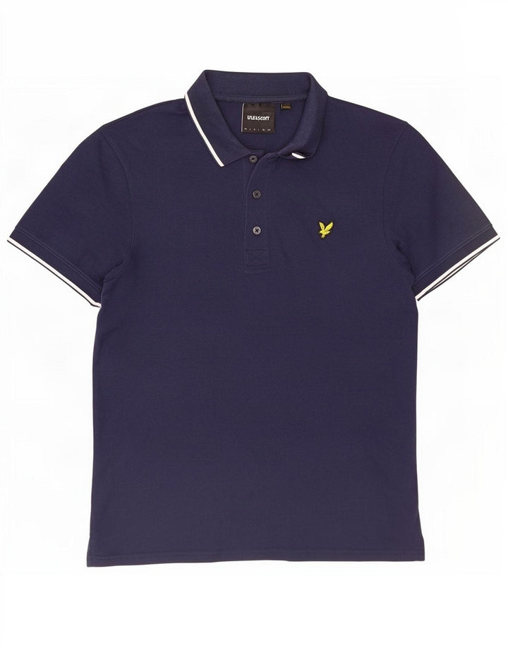 Lyle & Scott herre poloshirt Medium marineblå stribet