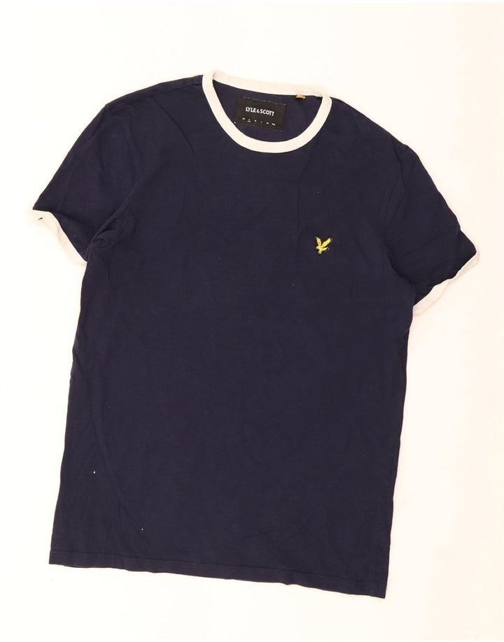 LYLE & SCOTT T-shirt top til mænd, lille marineblå bomuld