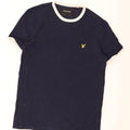 LYLE & SCOTT T-shirt top til mænd, lille marineblå bomuld
