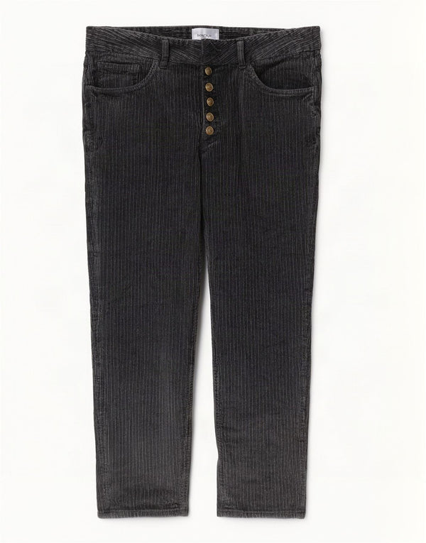 Dondup Womens Crop Corduroy Bukser W29 L23 Grå Bomuld