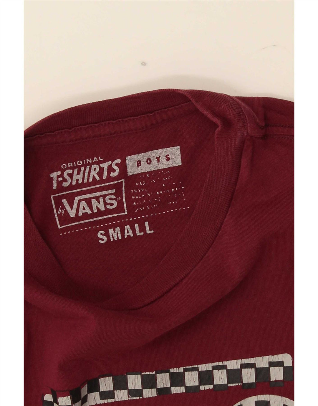 Vans Drenge Grafisk T-Shirt Top 8-9 år Lille Bourgogne