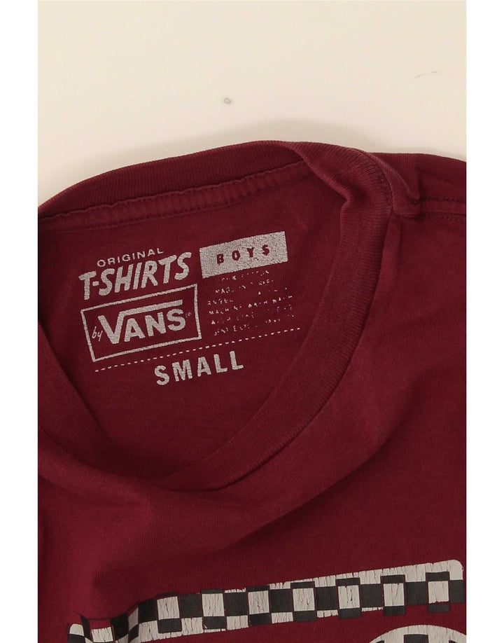 Vans Drenge Grafisk T-Shirt Top 8-9 år Lille Bourgogne