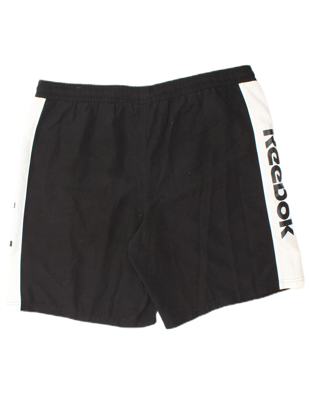 REEBOK Herre grafiske sportsshorts XL Sort Colourblock Polyester