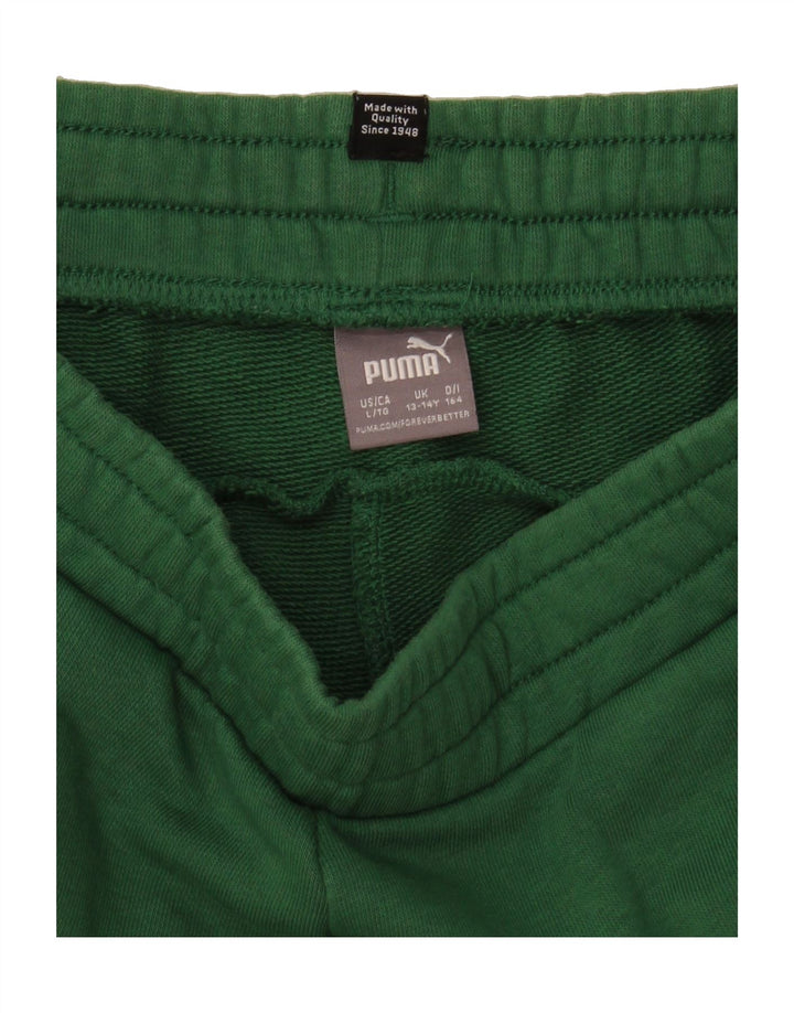 PUMA Boys Sport Shorts 13-14 Years  Green Cotton Vintage Puma and Second-Hand Puma from Messina Hembry 