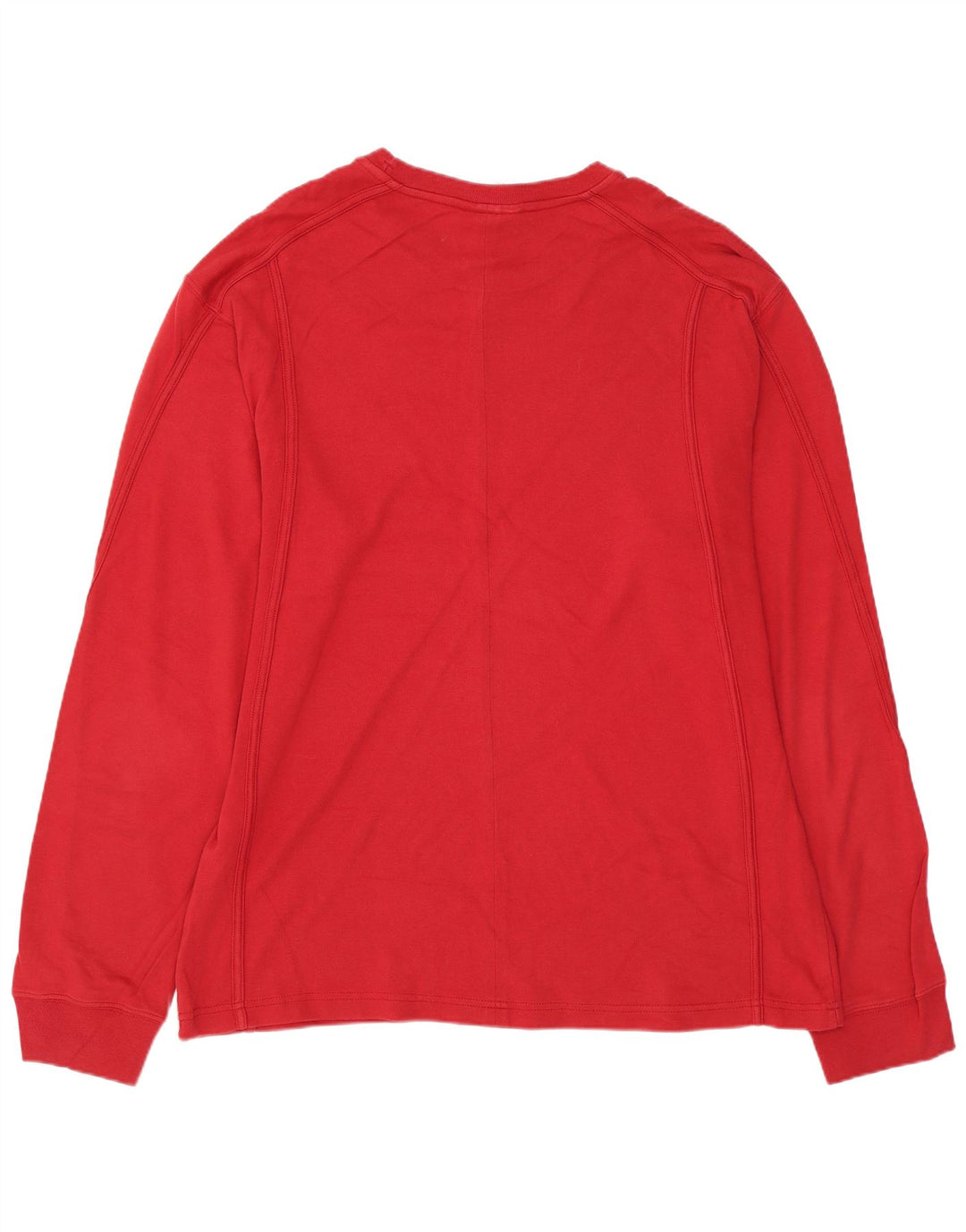 CHAMPION Herre Top Langærmet 2XL Rød Bomuld