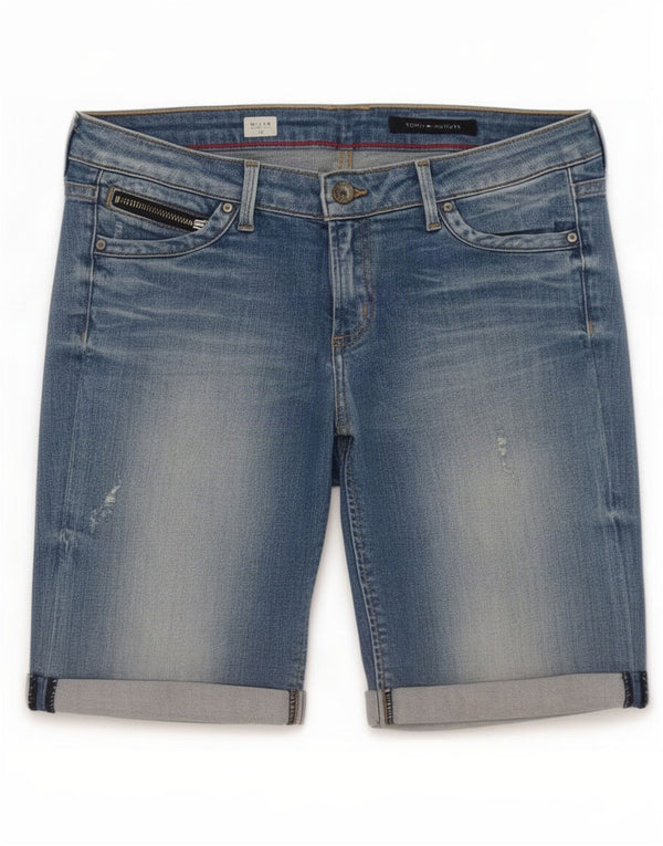 Tommy Hilfiger Dame Milan Distressed Denim Shorts Medium W30 Blå