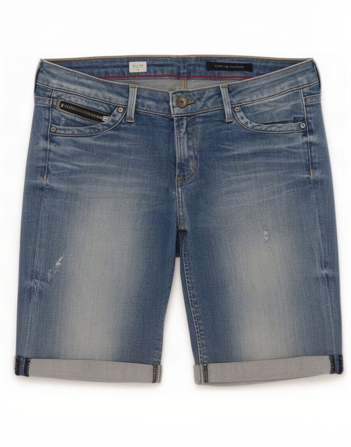 Tommy Hilfiger Dame Milan Distressed Denim Shorts Medium W30 Blå