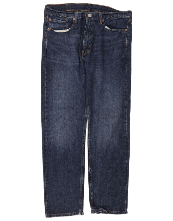 LEVI'S Herre 505 Straight Jeans W36 L32 Marineblå Bomuld