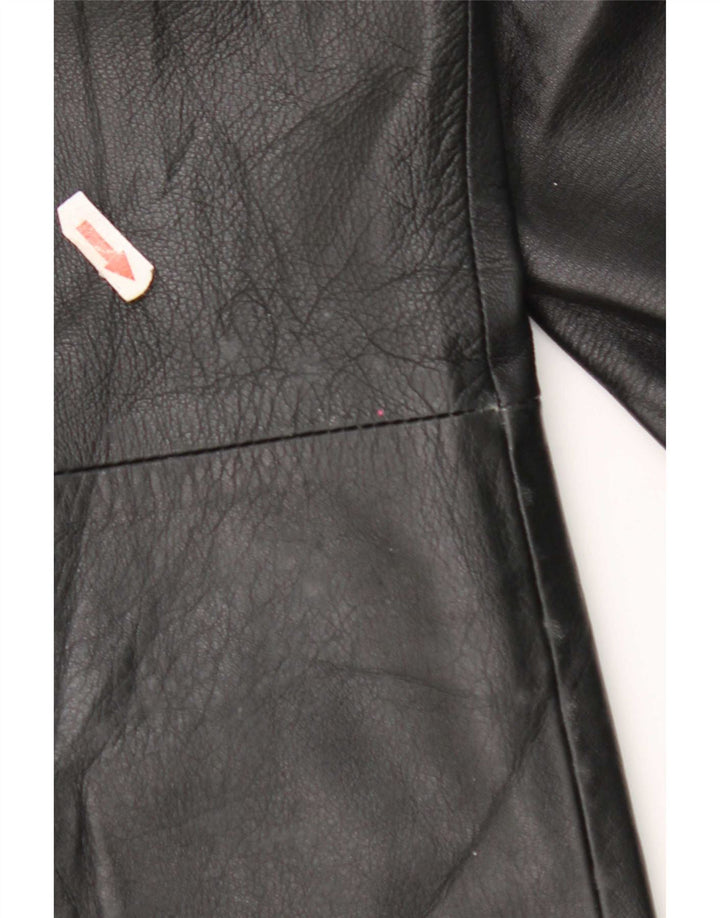 Vintage herre læderjakke IT 52 XL Sort