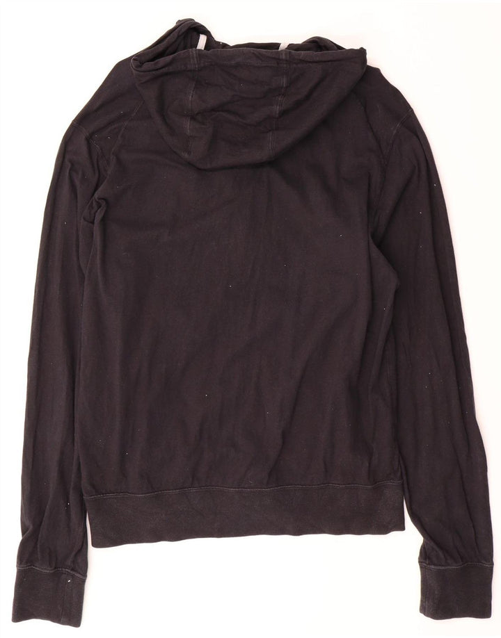 NIKE Mens Zip Hoodie Sweater Medium Black Cotton Vintage Nike and Second-Hand Nike from Messina Hembry 