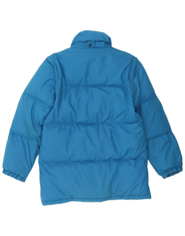 VINTAGE Polstret drengejakke 15-16 år blå polyester