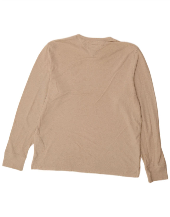 Tommy Hilfiger Herre Top Langærmet Stor Beige Bomuld