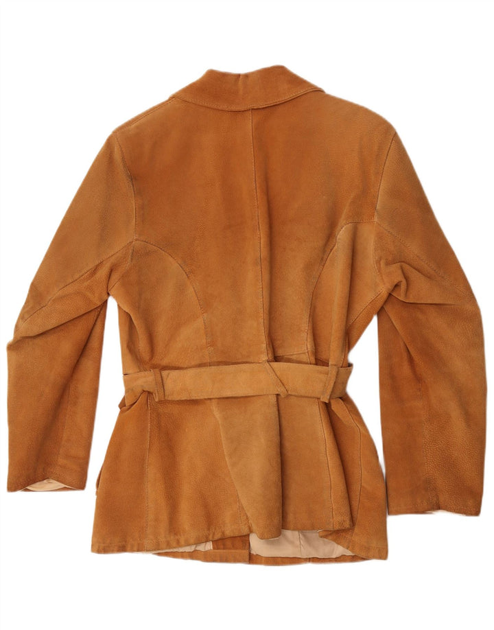 Vintage dame ruskindsjakke UK 14 medium brunt læder